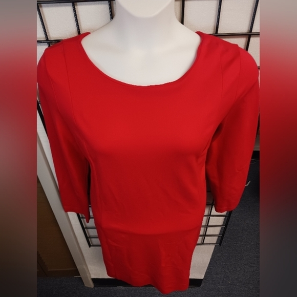 J.Crew Ponte Shift Mini Dress, Long Sleeve, Stretch, Red, Size XL - Picture 3 of 6